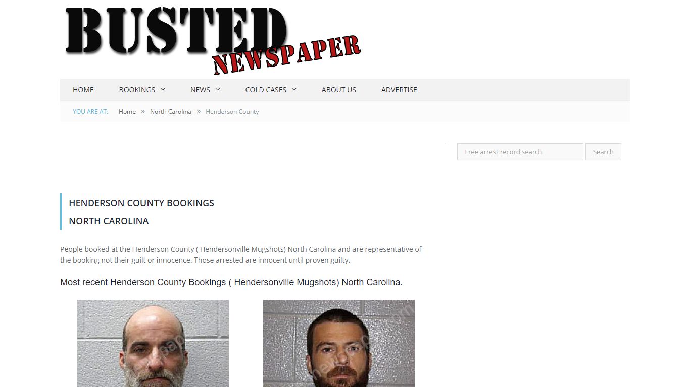 Henderson County, NC ( Hendersonville NC ) Mugshots - BUSTEDNEWSPAPER.COM